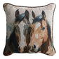 Caballo Magnific Brown Woven Tapestry Pillow 17x17