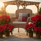 Holiday Plaid Woven Tapestry Pillow 17x17