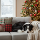 Holiday Plaid Woven Tapestry Pillow 17x17