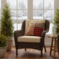 Holiday Plaid Woven Tapestry Pillow 17x17