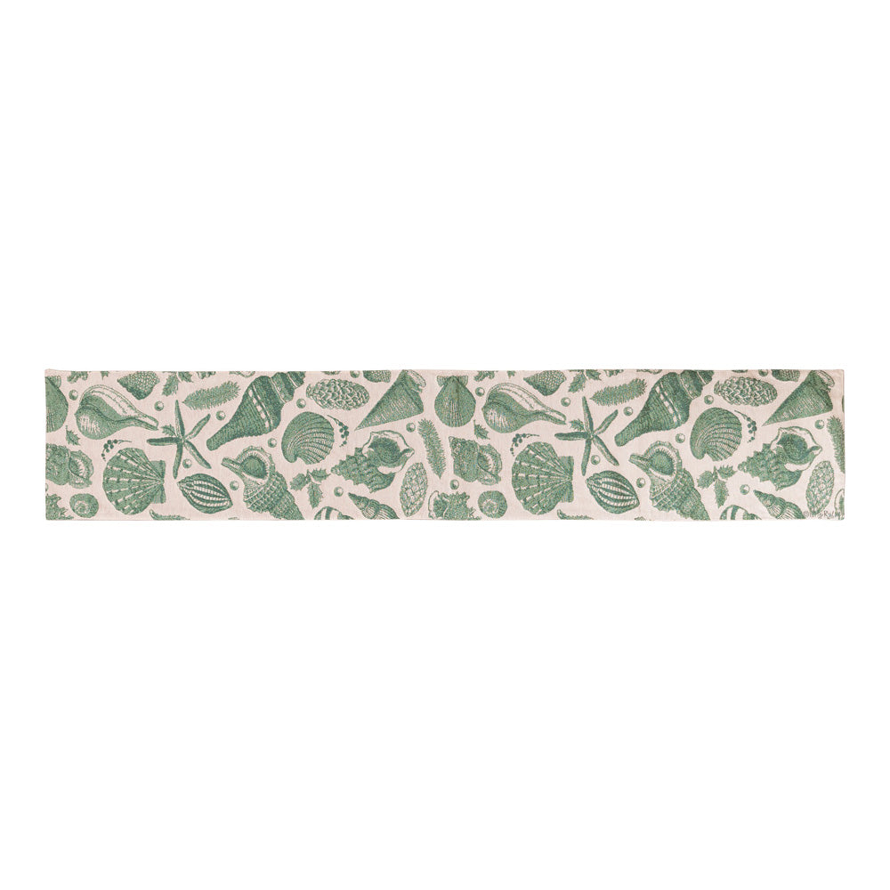 Coastal Toile Woven Tapestry Runner 72 Inch