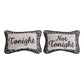 Tonight Not Tonight Word Pillow 12.5"x8.5