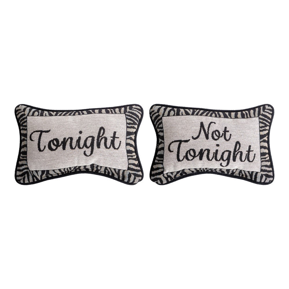 Tonight Not Tonight Word Pillow 12.5"x8.5