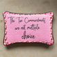 The Ten Commandments Word Pillow 12.5"x8" Throw Pillow