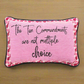 The Ten Commandments Word Pillow 12.5"x8" Throw Pillow