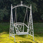 Iron Swing Chair "Bordeaux" in Antique White