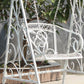 Iron Swing Chair "Bordeaux" in Antique White