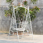 Iron Swing Chair "Bordeaux" in Antique White