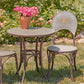Three Piece Round Top Galvanized Bistro Set "Tbilisi 1918"
