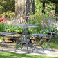 Three Piece Metal Bistro Set with Two Folding Chairs & One Round Table in Cobalt Blue