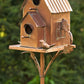 75 inch Tall Two Tier Classic Home Copper Birdhouse Stake Lansdale