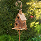 75 inch Tall Two Tier Classic Home Copper Birdhouse Stake Lansdale