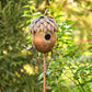 65.25 inch Tall Acorn Shaped Copper Birdhouse Stake