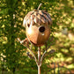 65.25 inch Tall Acorn Shaped Copper Birdhouse Stake