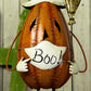 Top Hat Jack-O-Lantern with Face Mask 27.5" Tall