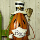 Top Hat Jack-O-Lantern with Face Mask 27.5" Tall