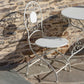 Le Chardenoux 1908 Three Piece Metal Bistro Set in Antique White