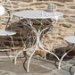 Le Chardenoux 1908 Three Piece Metal Bistro Set in Antique White