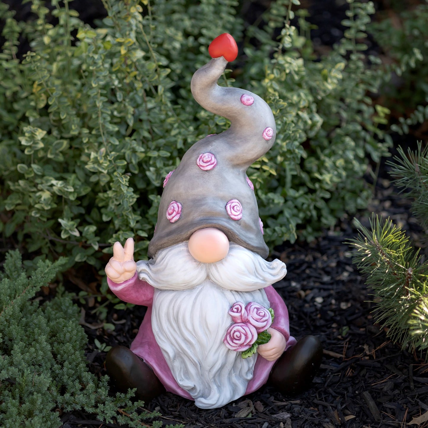 The Valentinos Set of 6 Assorted Valentine's Day Garden Gnomes