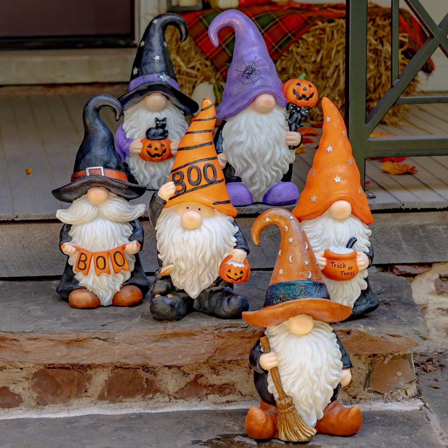 The Hobgoblins Set of 6 Assorted Halloween Garden Gnomes