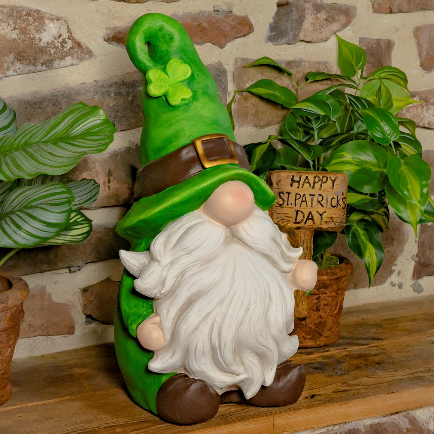 The Shamrocks Set of 6 Assorted St. Patrick's Day Garden Gnomes