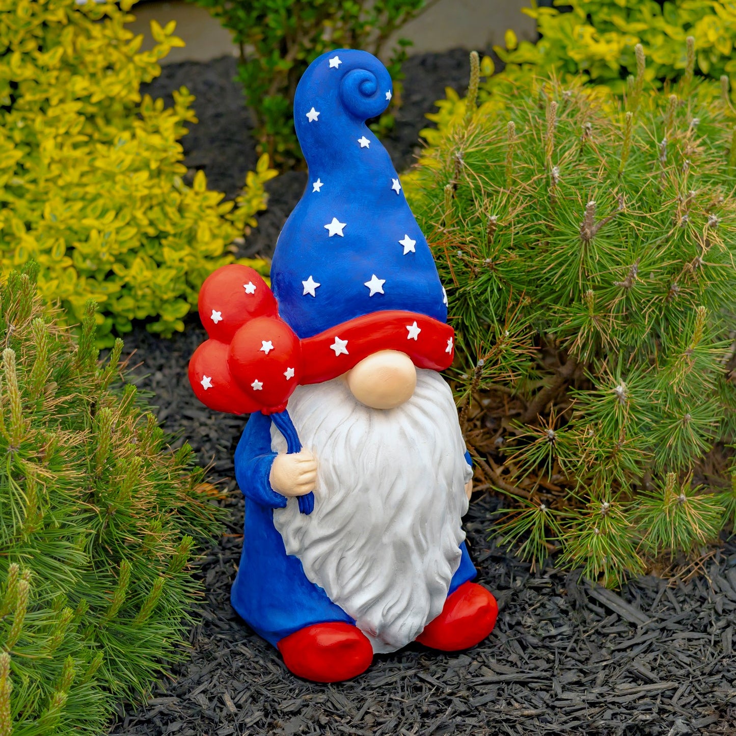 The Americanos Set of 6 Assorted American Patriot Garden Gnomes