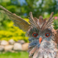 19" Tall Soaring Metal Great Horned Owl Accent Ash