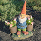 21" Tall Spring Gnome Garden Statue Holding Two Buckets