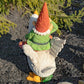 23" Tall Spring Gnome Garden Statue Riding a Duck