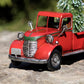 12.5" Country Style Red Pickup Truck with Christmas Tree