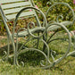 Monte Carlo 1968 Iron Rocking Arm Chair in Antique Green