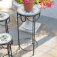 Marisol Set of 3 Round Nesting Iron Mosaic Plant Stands