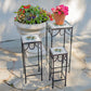 Marisol Set of 3 Square Nesting Iron Mosaic Plant Stands