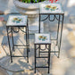 Marisol Set of 3 Square Nesting Iron Mosaic Plant Stands
