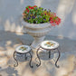 Marisol Set of 2 Round Iron Mosaic Plant Stands