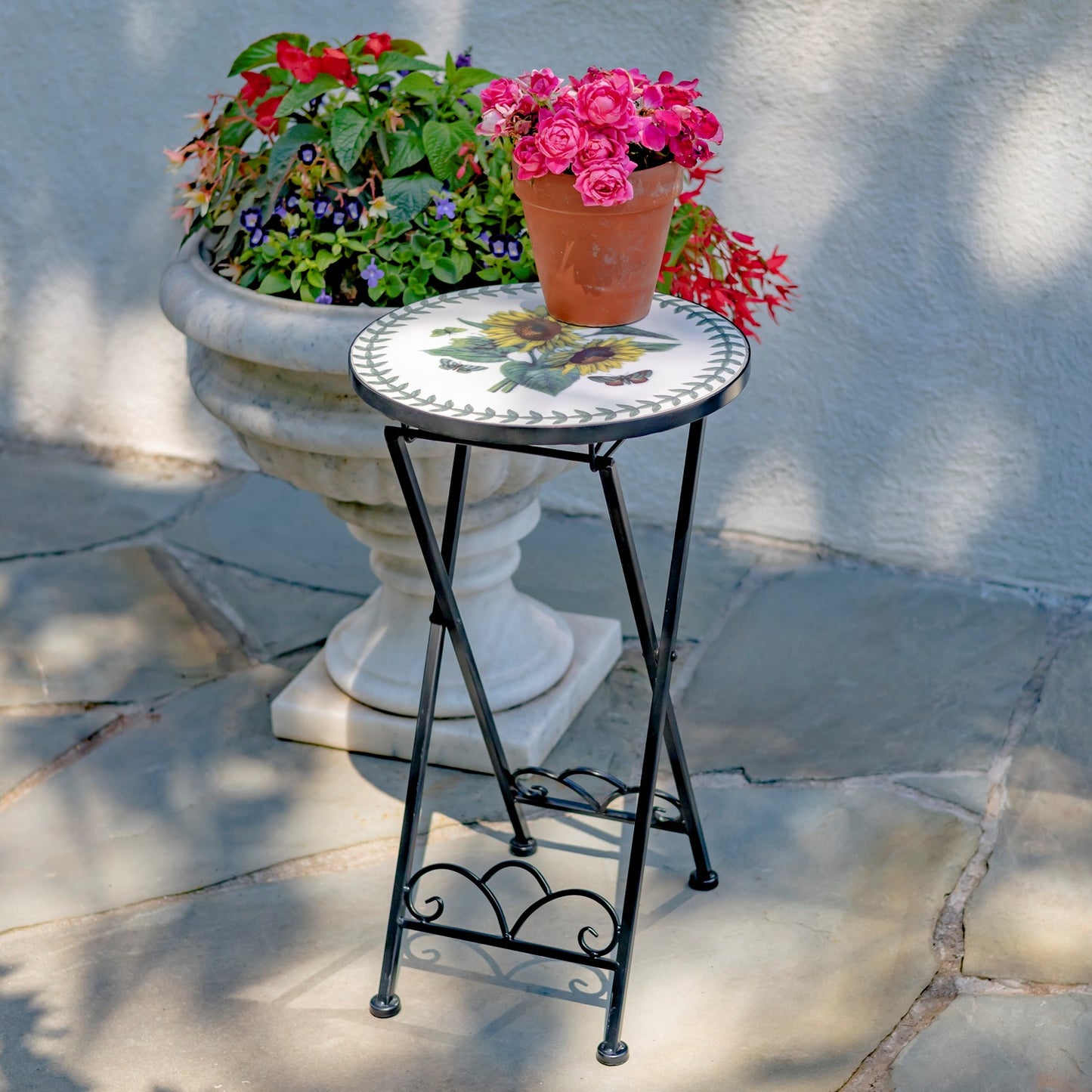 Odessa Small Mosaic Folding Accent Table