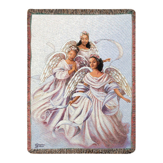 Angelic Trio Tapestry Throw-50X60 Woven Throw
