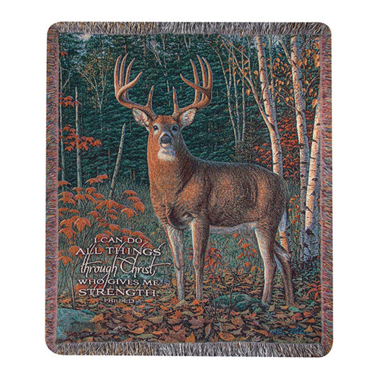 Autumn Sentinel Tapestry Throw 50X60 Woven Throw