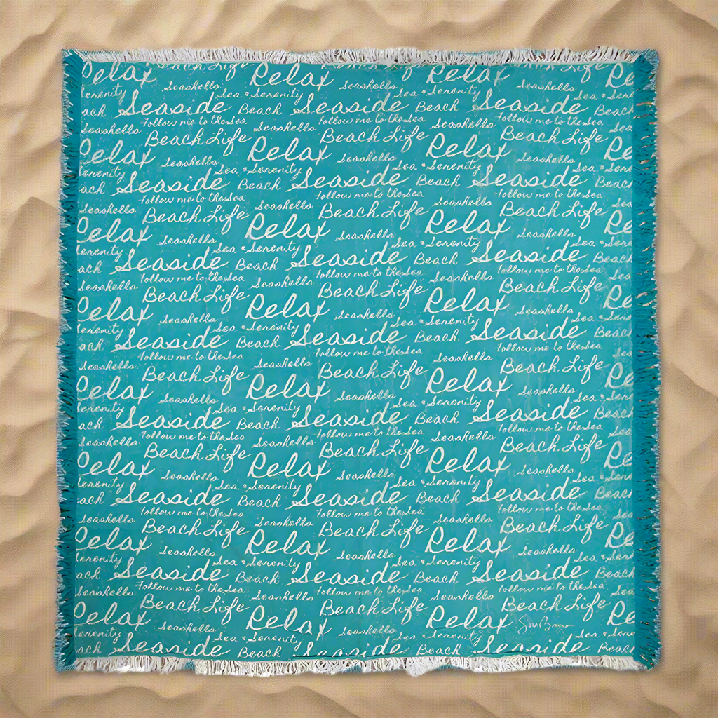 Beach Life Damask Throw 50X60 Damask Throw
