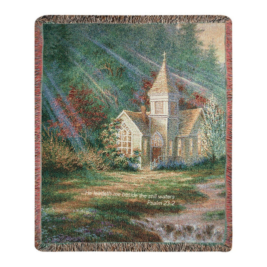 Be Still w/ Verse Tapestry Throw-50X60 Woven Tapestry