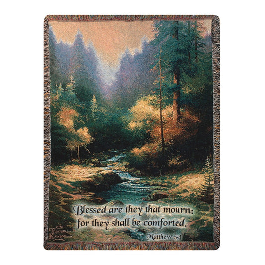 Thomas Kincade-Creekside Trail Tapestry Throw -50X60 Woven Throw