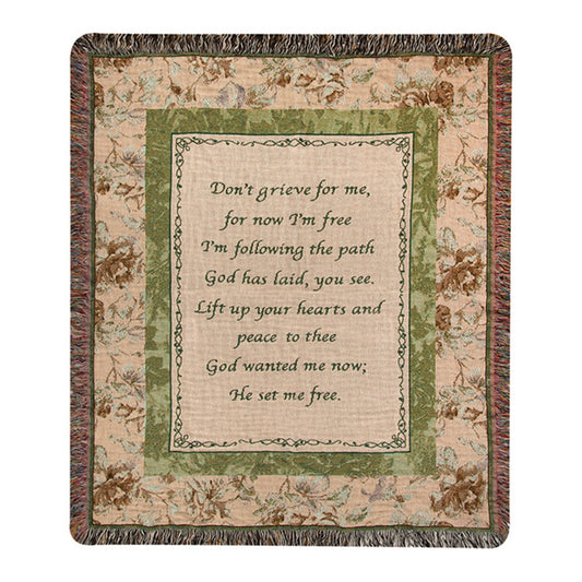 Don't Grieve For Me Tapestry Throw-50X60 Woven Throw