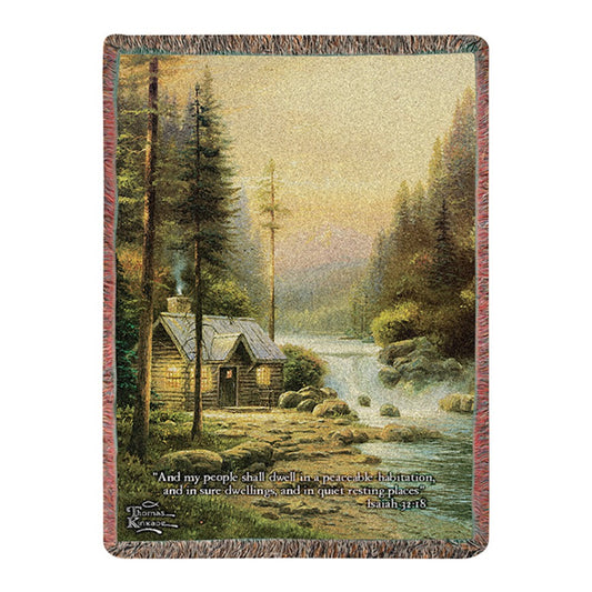 Thomas Kincade-Evening In Forest Tapestry Throw-50X60 Woven Throw
