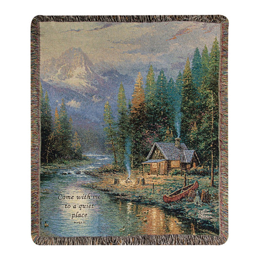 Thomas Kincade-End of A Perfect Day Tapestry Throw-50x60 Woven Throw
