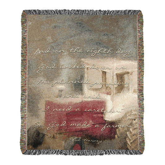 Farmers Tapestry Throw-50X60 Woven Throw