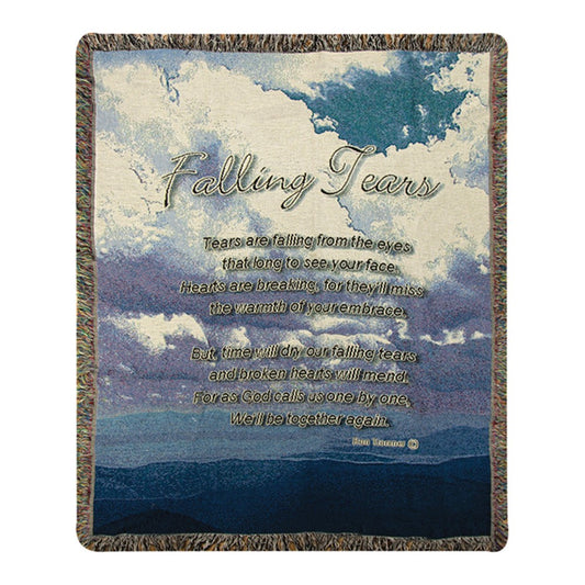 Falling Tears Tapestry Throw-50X60 Woven Throw