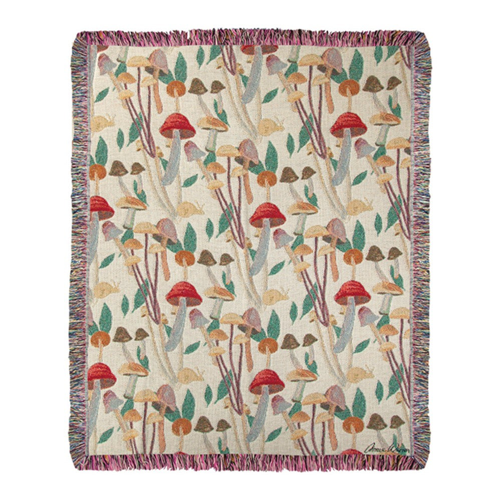 Fungi Field Trip Collection 50X60 Woven Tapestry Throw