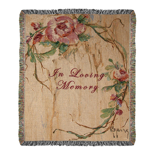 In Loving Memory Rose 50X60 Woven Tapestry Throw