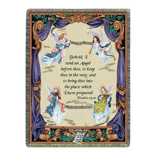 Angel Symphony w/ Verse Tapestry Throw-50X60 Woven Throw