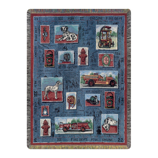 Fire Department Maxwell Tapestry Throw 50X60 Woven Throw